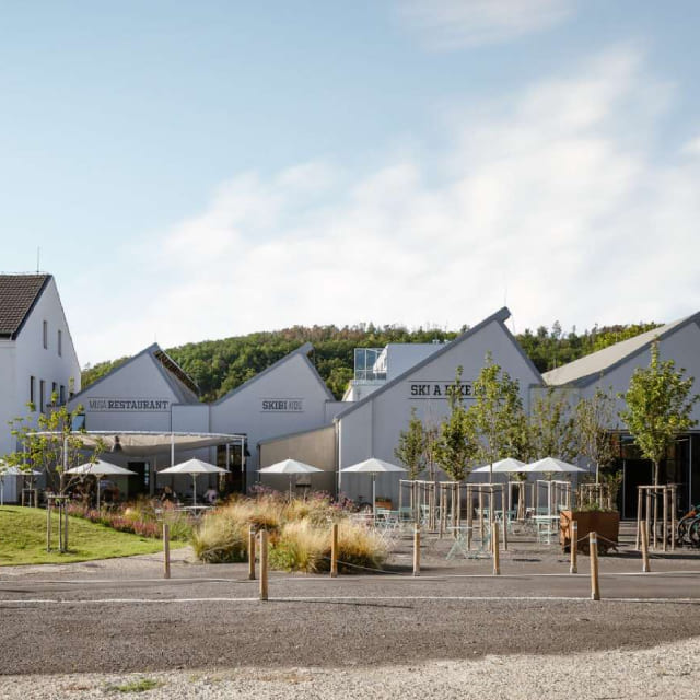 Equal light houses with landscaped grounds 