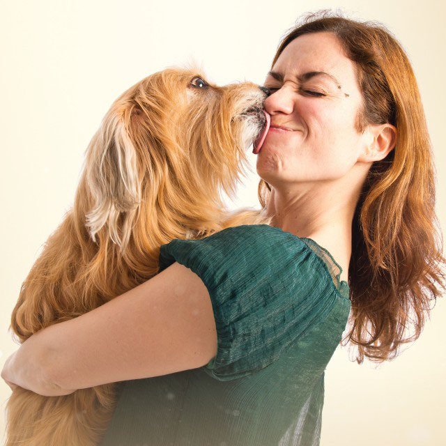 Woman and dog